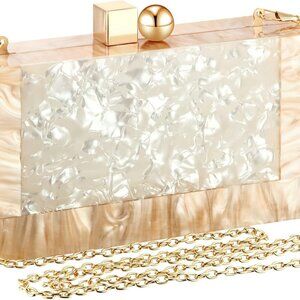 Women Acrylic Clutch Purse Acrylic Evening Clutch Bag Glitter Marble Purse Handb